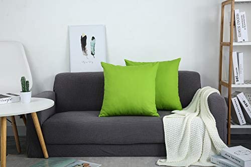 Amazon.com: TangDepot Cotton Solid Throw Pillow Covers, 18 x 18-Inches, Apple Green : Home & Kit