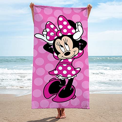 Amazon.com: Disney Minnie Mouse Cheery Bath/Pool/Beach Towel - Super Soft & Absorbent Fade Resis