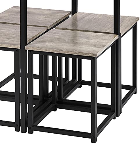 Amazon.com - Yaheetech 5-Piece Dining Table Set - Industrial Kitchen Table & Chairs Sets for 4 -