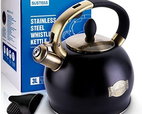 Amazon.com: SUSTEAS Stove Top Whistling Tea Kettle-Surgical Stainless Steel Teakettle Teapot with Co