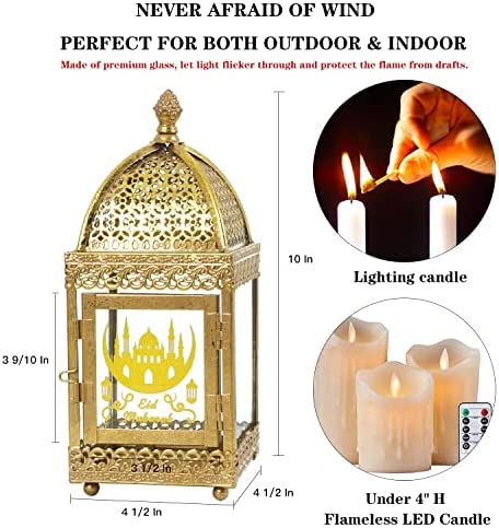 Amazon.com: DECORKEY Ramadan Decorations for Home, 10'' Decorative Ramadan Lantern for Tabletop Mant