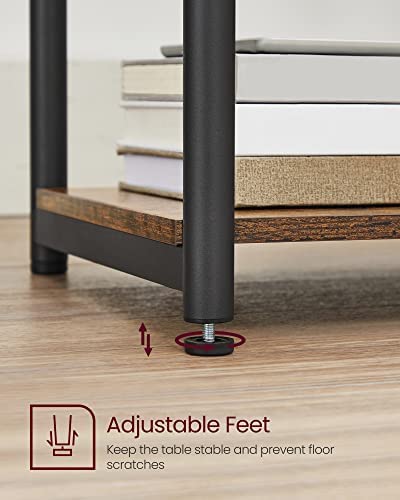 Amazon.com: VASAGLE Side Table, Small End Table, Tall Nightstand for Living Room, Bedroom, Office, B