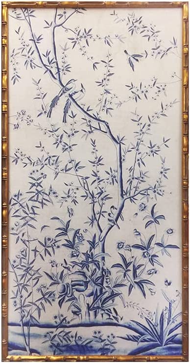 Amazon.com: HongFengtang Chinese Rice Paper Print China Flower And Bird Bamboo Frame 19.5 X 35.8 Inc