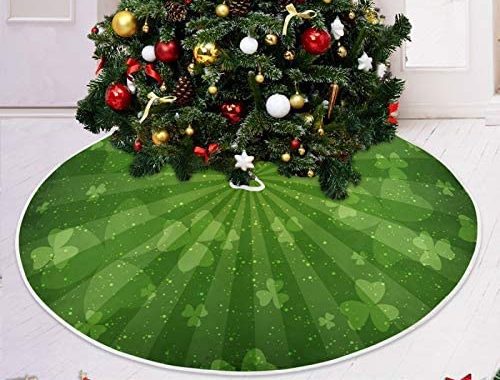 Amazon.com: Nander Abstract Green St. Patrick's Day Christmas Tree Skirt Funny Christmas Decoration