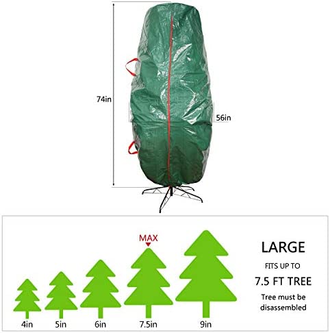 Sattiyrch Upright Christmas Tree Storage Bag – Tear Proof Material for Extra Durability – Holds up t