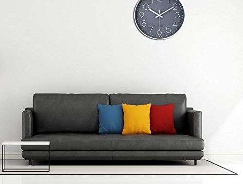 Amazon.com: jomparis 12 Inch Non-Ticking Wall Clock Silent Battery Operated Round Wall Clock Modern