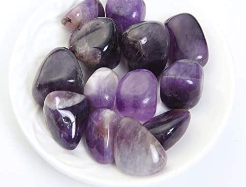 Amazon.com: Bingcute Brazilian Tumbled Polished Natural Amethyst Stones 1/2 Ib for Wicca, Reiki, and