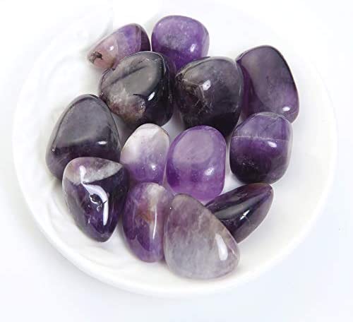 Amazon.com: Bingcute Brazilian Tumbled Polished Natural Amethyst Stones 1/2 Ib for Wicca, Reiki, and