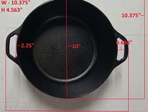 Amazon.com: Lodge Cast Iron Serving Pot Cast Iron Double Dutch Oven, 5-Quart: Cast Iron Dutch Oven: