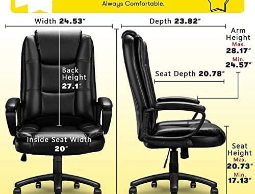 Amazon.com: OFIKA Home Office Chair, Big and Tall Chair Heavy Duty Design, Ergonomic High Back Cushi