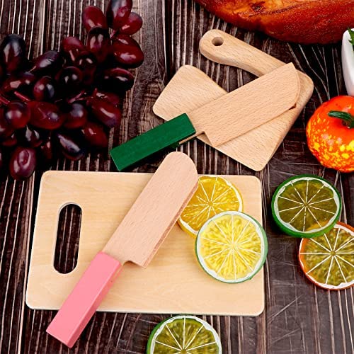 Amazon.com: 4 Pcs Wooden Kids Knives Cooking Utensils for Kitchen Cooking Children's Safe Knives Kid