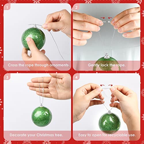 Amazon.com: Christmas Ornament String Hangers, RELBRO 200 Pcs Silver Christmas Tree Ornament Hangers