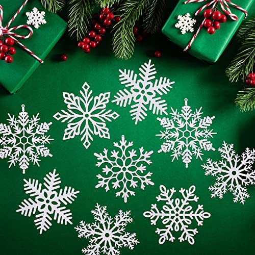 Amazon.com: 12 Pack Large Snowflakes Ornaments 12” Giant Glitter Decorative Hanging Snowflakes Plast