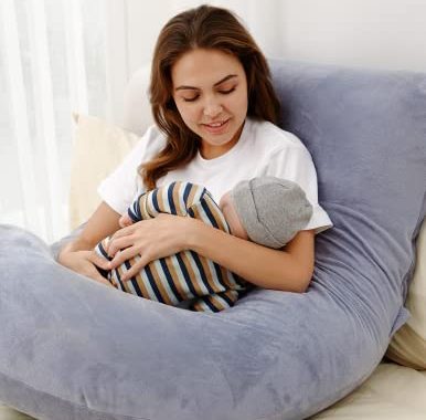 Amazon.com : Momcozy Pregnancy Pillows, U Shaped Full Body Maternity Pillow with Removable Cover - S