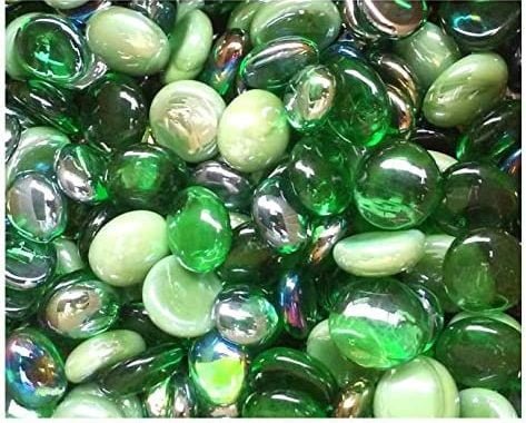 Amazon.com: Creative Stuff Glass - 1 Lb - St Patrick's Mix Green - Glass Gems - Vase Fillers : Home