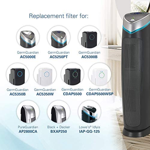 Amazon.com: Germ Guardian FLT5250PT True HEPA Genuine Air Purifier Replacement Filter C, with Pet Pu
