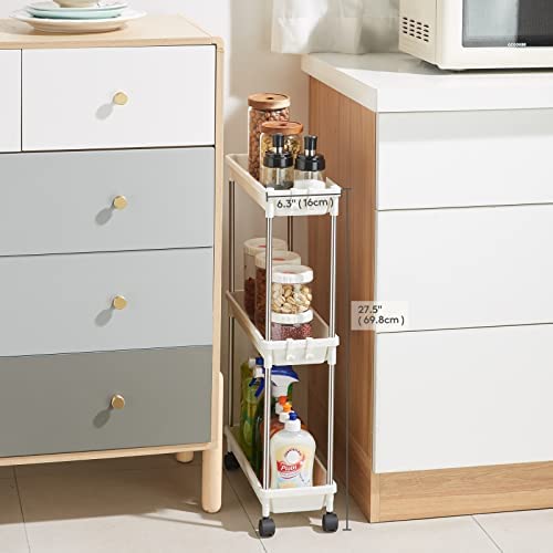 Amazon.com: Lifewit Slim Storage Cart, Laundry Room Organization, Wide 6.3'', 3 Tier Shelf Organizer
