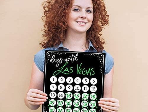 Event Countdown Board / 10" x 12" Chalkboard Style Calendar Countdown Sign/Days Until Blackboard Pho