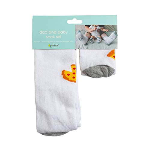 Amazon.com : Pearhead Dad & Baby Matching Sock Set, Big & Little Slice Pizza Socks for Paren