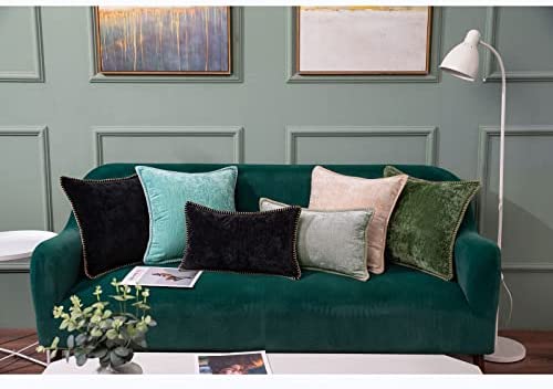 Amazon.com: decorUhome Chenille Soft Throw Pillow Covers 18x18 Set of 2, Farmhouse Velvet Pillow Cov