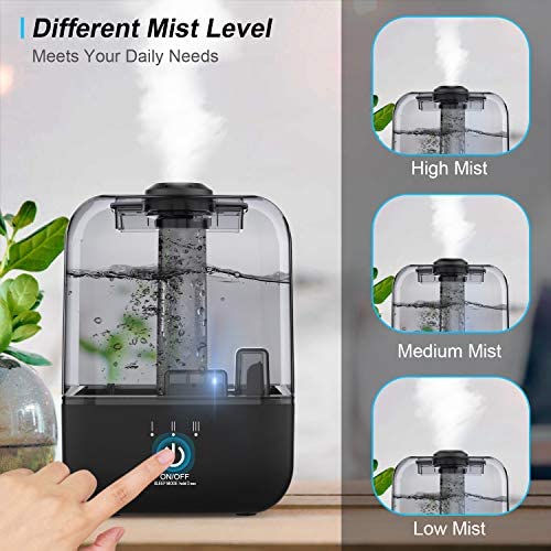 Amazon.com: Cool Mist Humidifier, Ultrasonic Air Humidifiers for Bedroom Babies Home, 4.5L Large Top