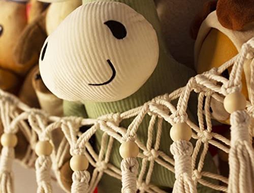 Amazon.com: Stuffed Animal Toy Storage Hammock with LED Light-Macrame Jumbo Doll Room Corner Organiz