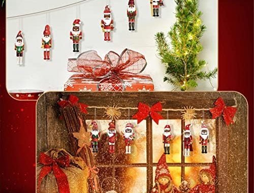 Amazon.com: 36 Pcs Christmas Nutcrackers Ornaments King and Soldier Nutcracker African American Wood