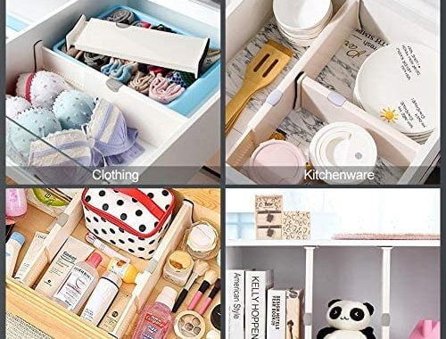 Amazon.com: Drawer Dividers Organizer 5 Pack, Adjustable Separators 4" High Expandable from 11-17" f