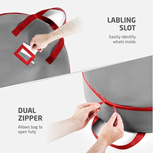 Amazon.com: ZOBER Premium Non Woven Christmas Wreath Storage Bag 24” - Dual-Zippered Storage Contain