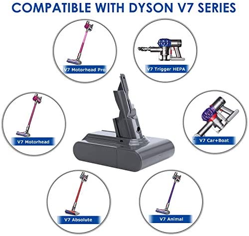 Amazon.com: YAGU Replacement Battery for Dyson V7 5000 mAh Dyson V7 Battery for Dyson V7 Motorhead P