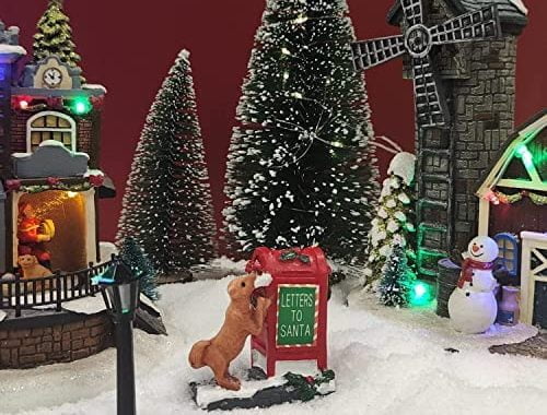 Amazon.com: HUNTHAWK Christmas Village Accessories Santa's Mailbox Village Sets Home Collection Orna