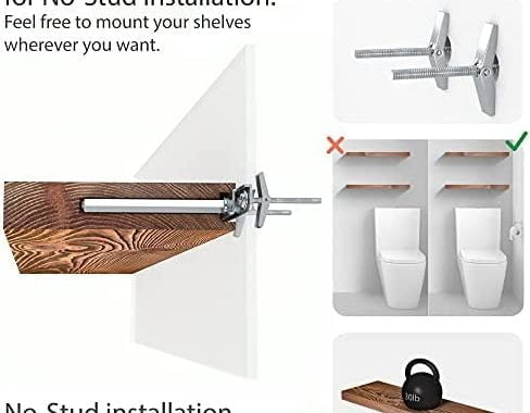 Amazon.com: BAOBAB WORKSHOP Wood Floating Shelves Set of 2 - Rustic Shelf 24 inch - Made in Europe -