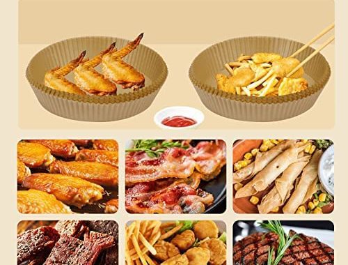 Amazon.com: Air Fryer Liners for Ninja Air Fryer, 100 Pcs Disposable AirFryer Liners Parchment Paper