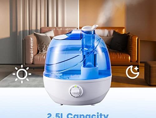 Cool Mist Humidifiers for Bedroom & Large Room (2.5l Water Tank) Quiet Ultrasonic Air Humidifier