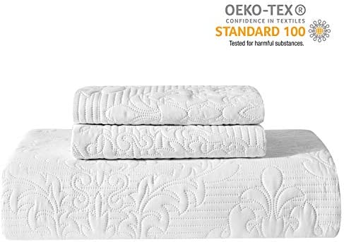 Amazon.com: Hansleep White Quilt Queen Size Bedding Set, Lightweight Coverlet Queen Size, Ultrasonic