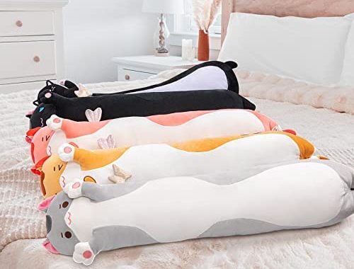 Amazon.com: Mewaii Long Cat Plush Body Pillow, 28” Cute Cat Stuffed Animals Soft Plushies, Kitten Pl