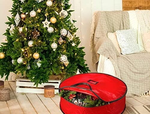 Amazon.com: 4 Pcs Christmas Wreath Storage Bag Tarp Material Pe Water Resistant Fabric Storage Dual