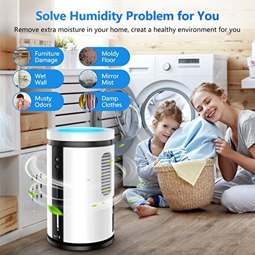 Amazon.com - SEAVON 85oz Dehumidifiers, Upgraded Dehumidifiers for Home Up to 700 sq ft, Quiet Porta