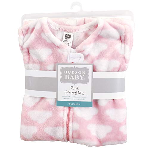 Amazon.com: Hudson Baby Unisex Baby Plush Sleeping Bag, Sack, Blanket, Pink Clouds Plush, 6-12 Month