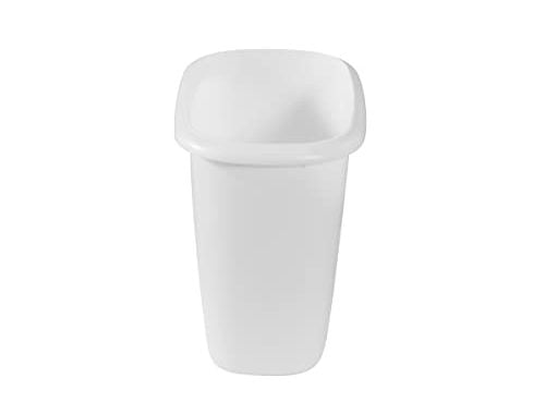 Rubbermaid Vanity Trash Can/Wastebasket, 1.5-Gallons/6-Quarts, White, Small Bathroom/Bedroom/Office