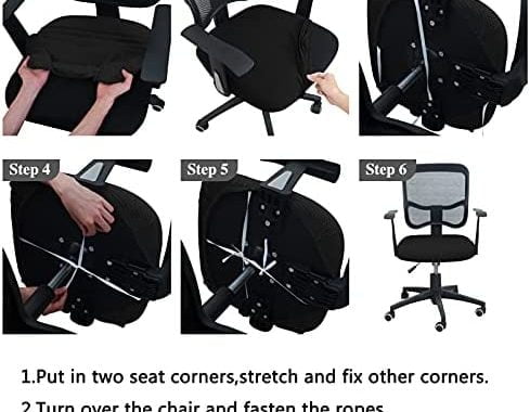 FORCHEER Office Desk Chair Seat Covers Stretch Water Resistant Jacquard Computer Chair Seat Cushion