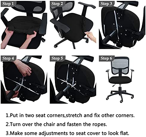 FORCHEER Office Desk Chair Seat Covers Stretch Water Resistant Jacquard Computer Chair Seat Cushion