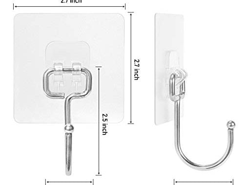 Amazon.com: FACURY Large Adhesive Hooks 22Ib(Max), Waterproof and Rustproof Wall Hooks for Hanging H