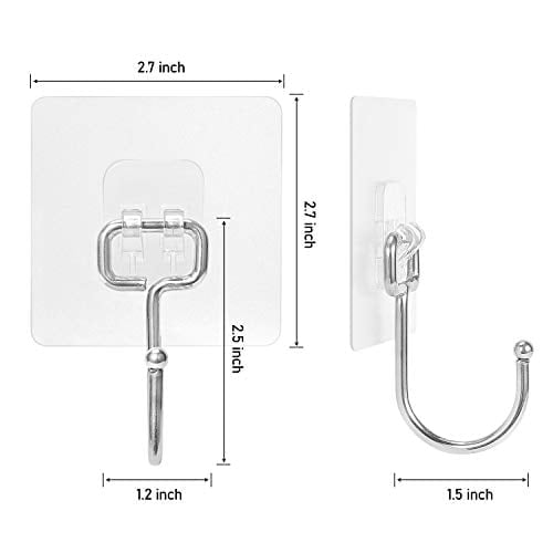 Amazon.com: FACURY Large Adhesive Hooks 22Ib(Max), Waterproof and Rustproof Wall Hooks for Hanging H