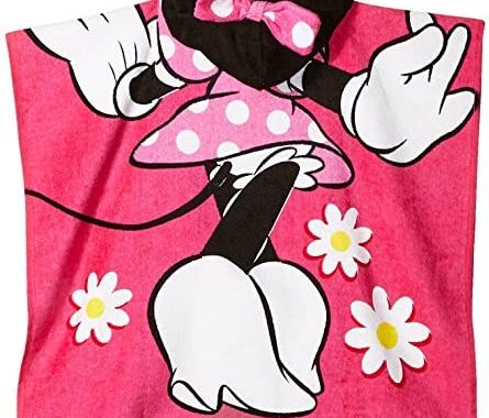 Amazon.com: Disney Minnie Mouse 22" x 22" Hooded Poncho Bath/Beach Towel : Home & Kitchen