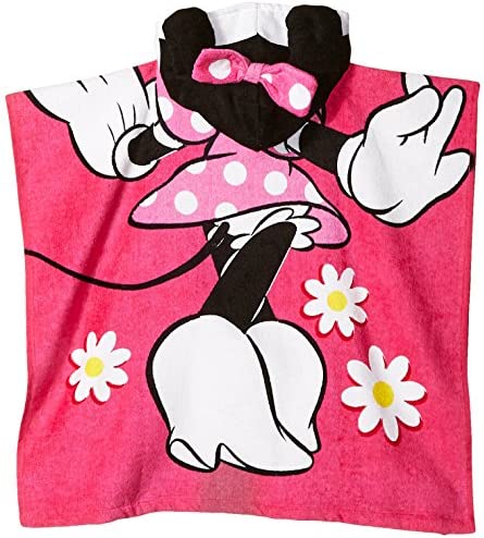 Amazon.com: Disney Minnie Mouse 22" x 22" Hooded Poncho Bath/Beach Towel : Home & Kitchen