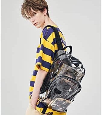 Amazon.com | Vorspack Clear Backpack Heavy Duty PVC Transparent Backpack with Reinforced Strap Stitc