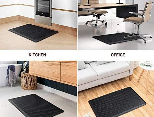 Amazon.com: HappyTrends Kitchen Floor Mat Cushioned Anti-Fatigue Kitchen Rug,17.3"x28",Thick Waterpr