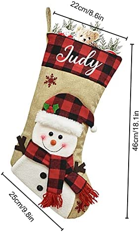Amazon.com: Dreamdecor Christmas Stockings Personalized with Name, 18" Christmas Stocking Deer Gnome