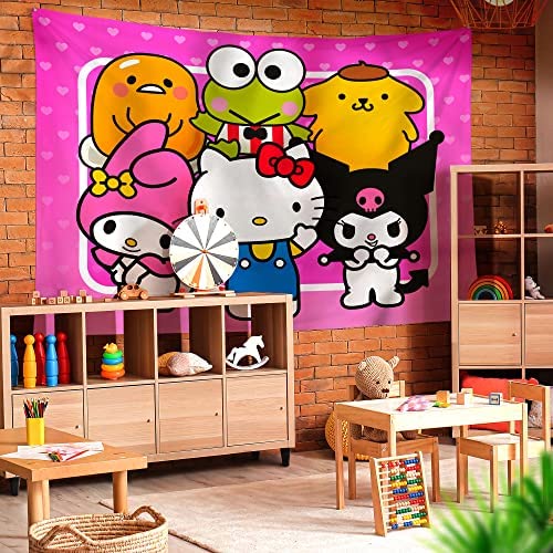 Amazon.com: JUMANT Hello Kitty Tapestry - Sanrio Room Decor - Hello Kitty Room Decor - Hello Kitty B
